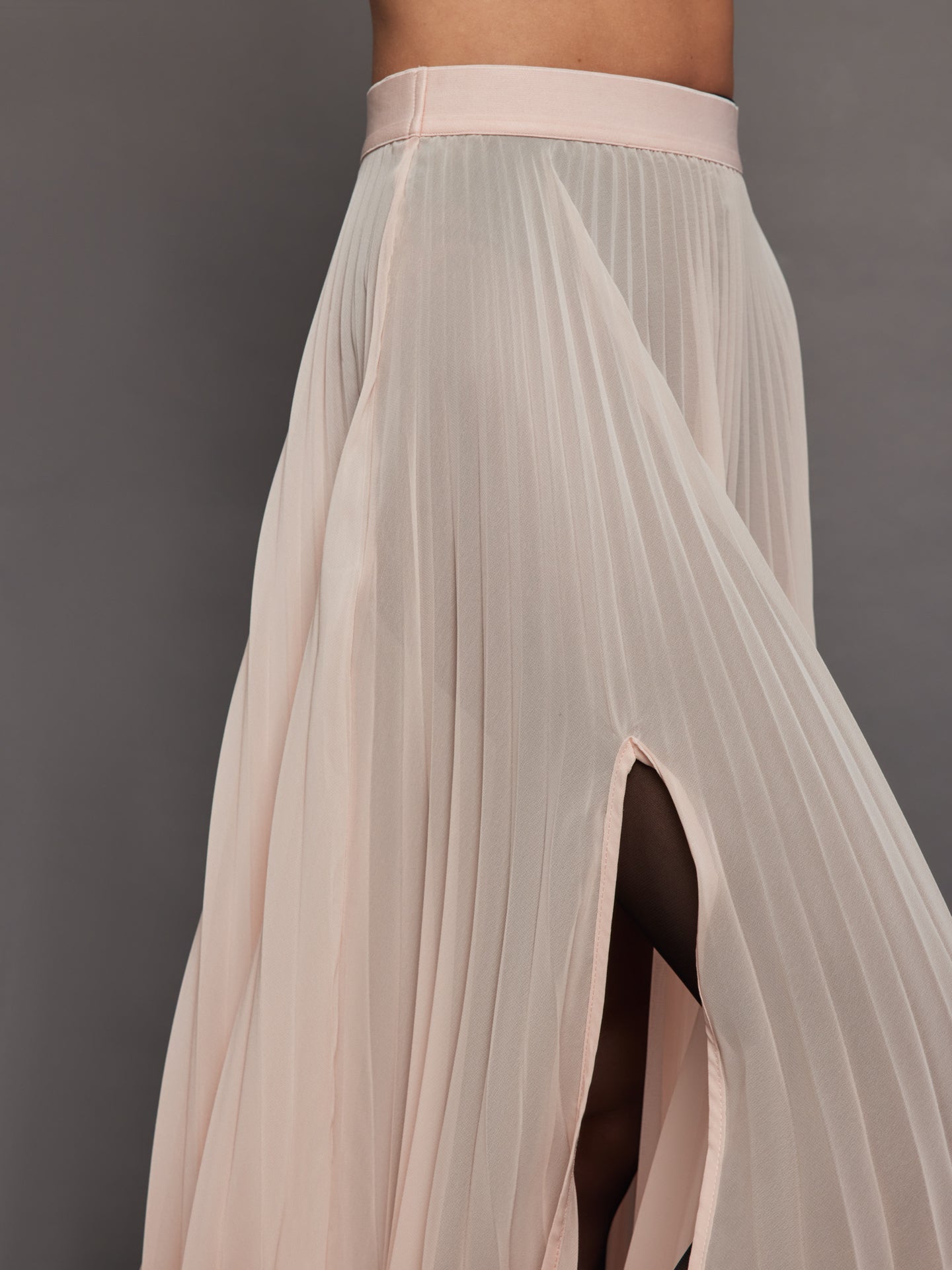 Carbon38 | Mesh Pleated Skirt | Rose Cloud