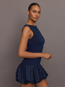 Carbon38 | Drop Waist Bubble Dress | Navy