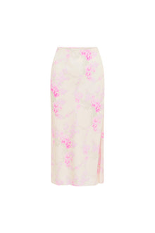 Castle Satin Floral Maxi Skirt | Vanilla Sorbet
