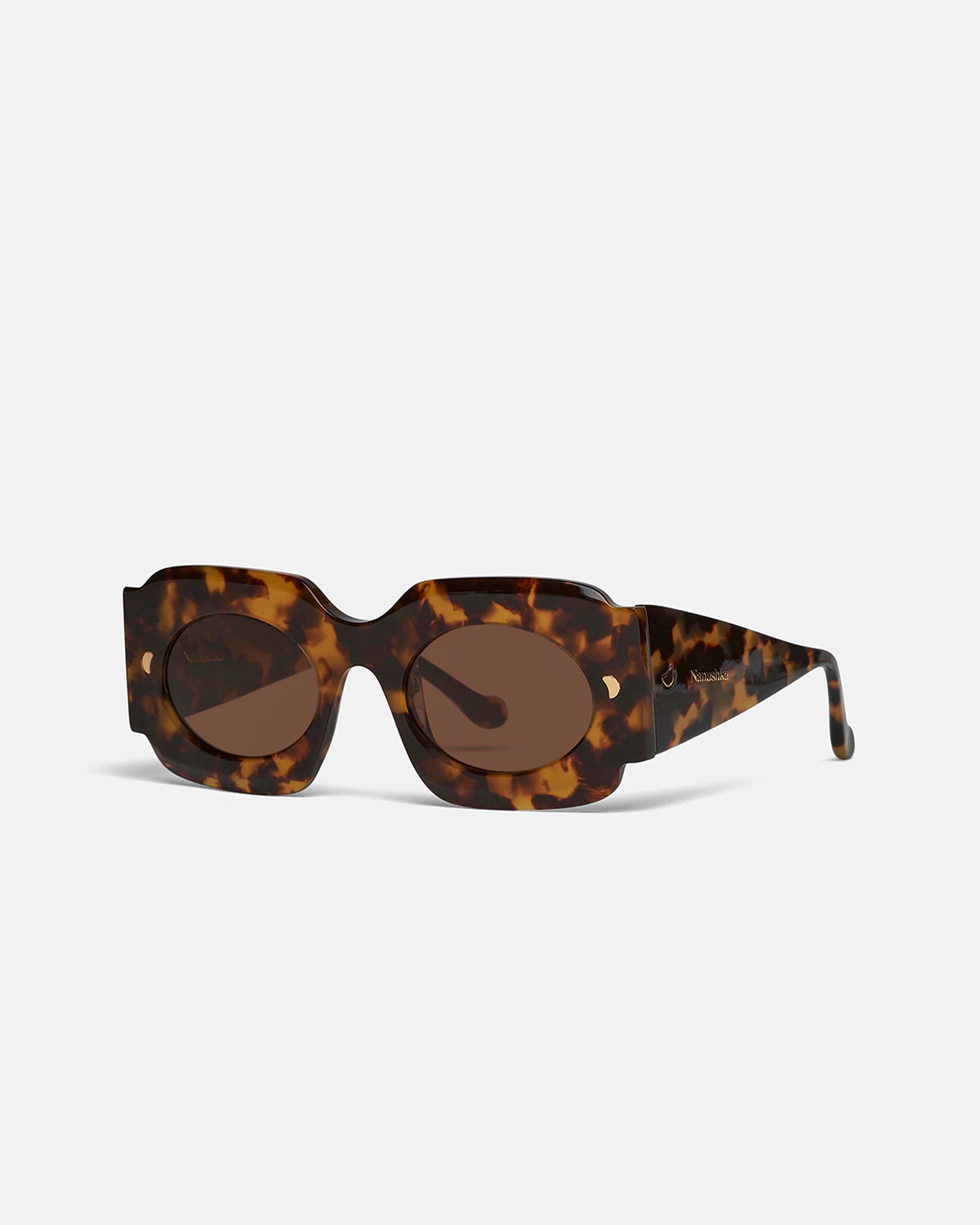 Cathi Bio-Plastic Square-Frame Sunglasses | Dark Amber