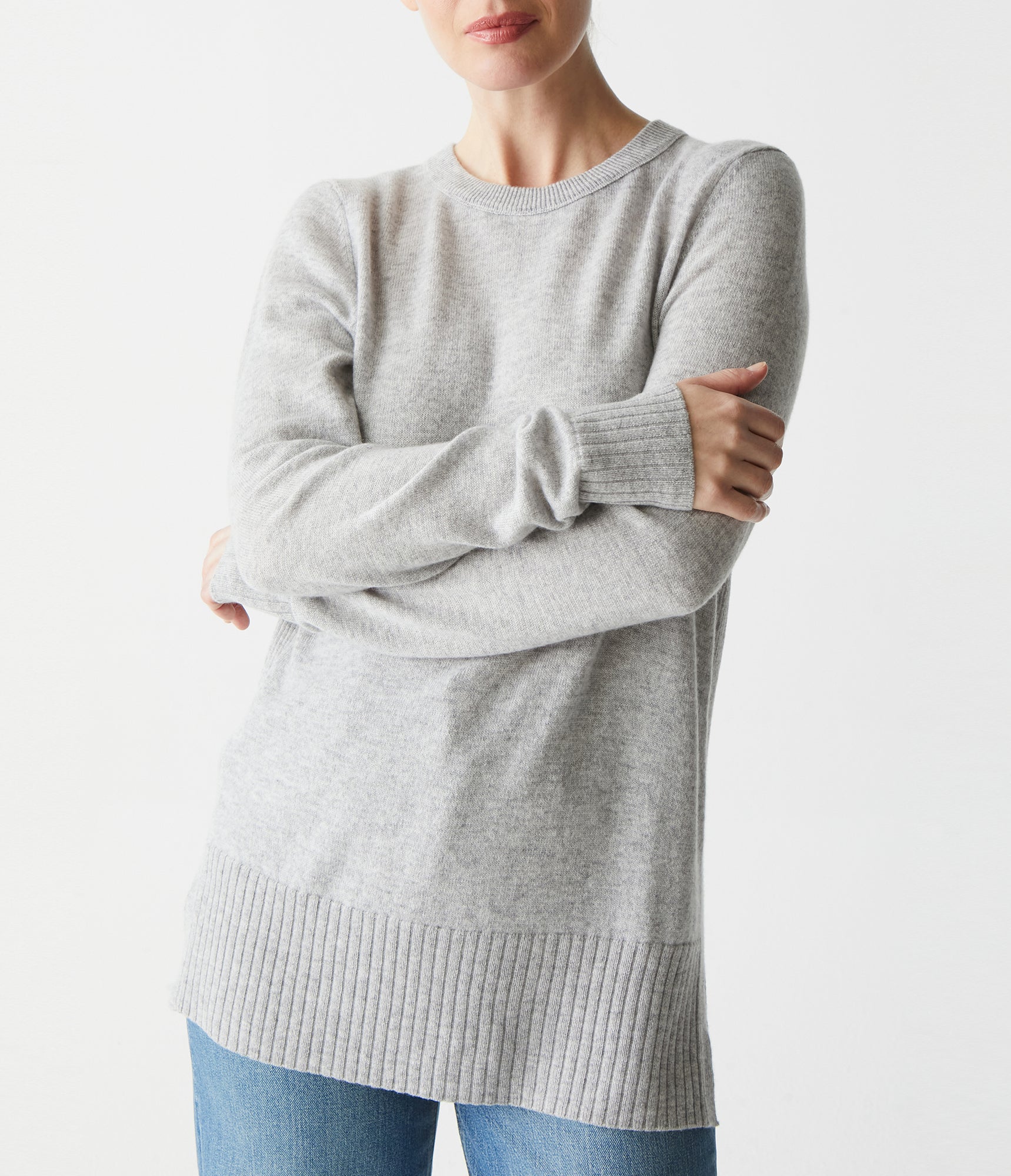 Willow Relaxed Pullover Sweater | Heather Grey