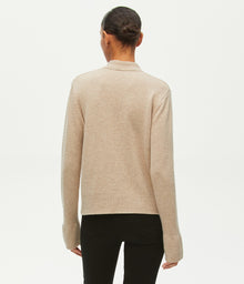 Alena Long Sleeve V-Neck Sweater | Mink