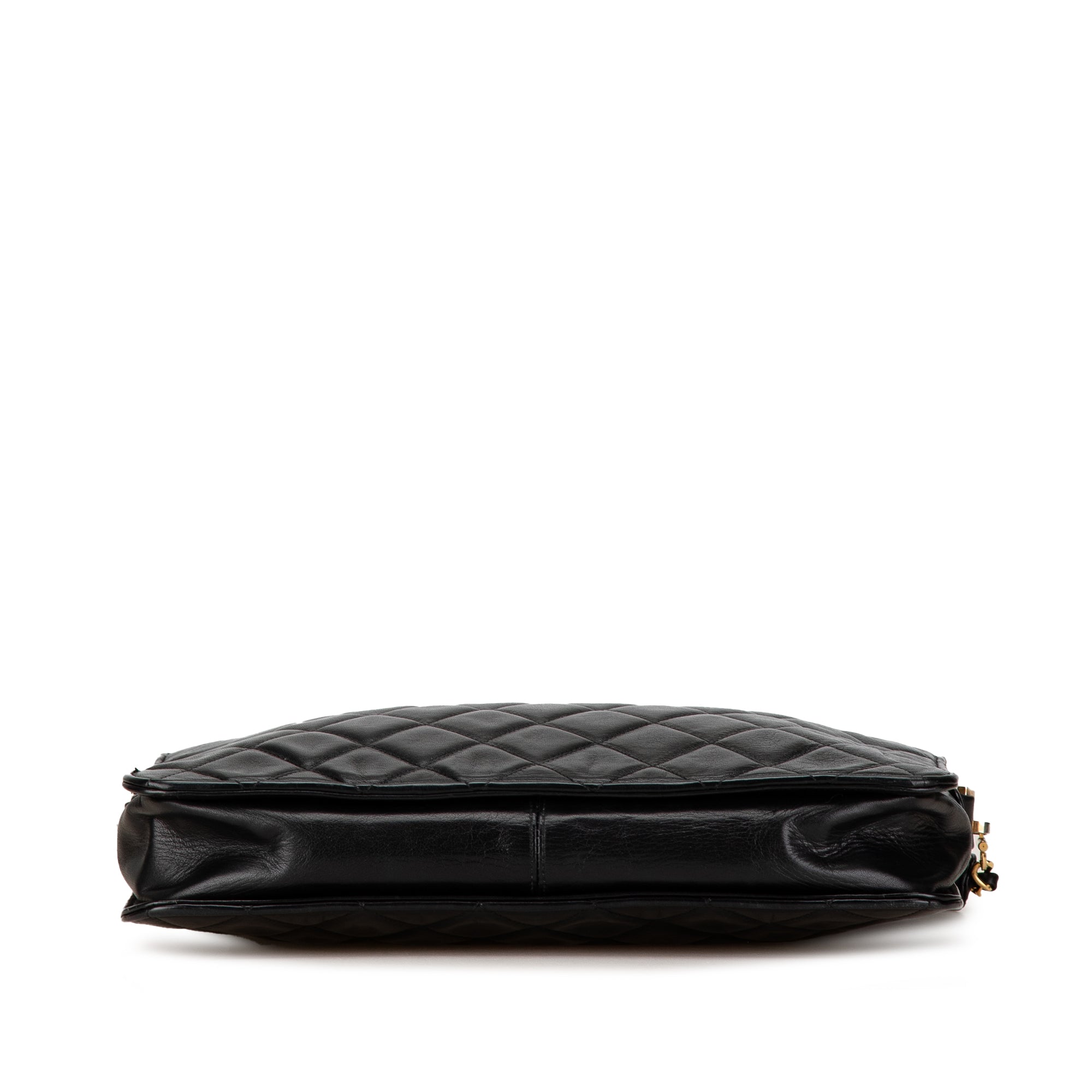 Chanel | Pre-Owned Quilted Lambskin Chain Crossbody | Black