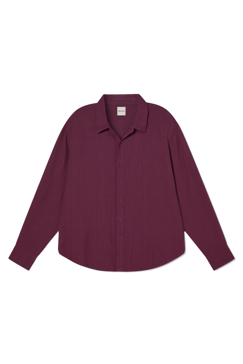 Cecile Oversized Linen Shirt | Plum
