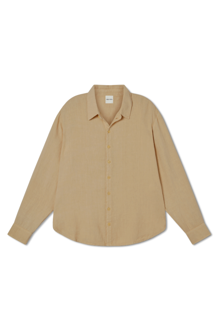 Cecile Oversized Linen Shirt | Toffee
