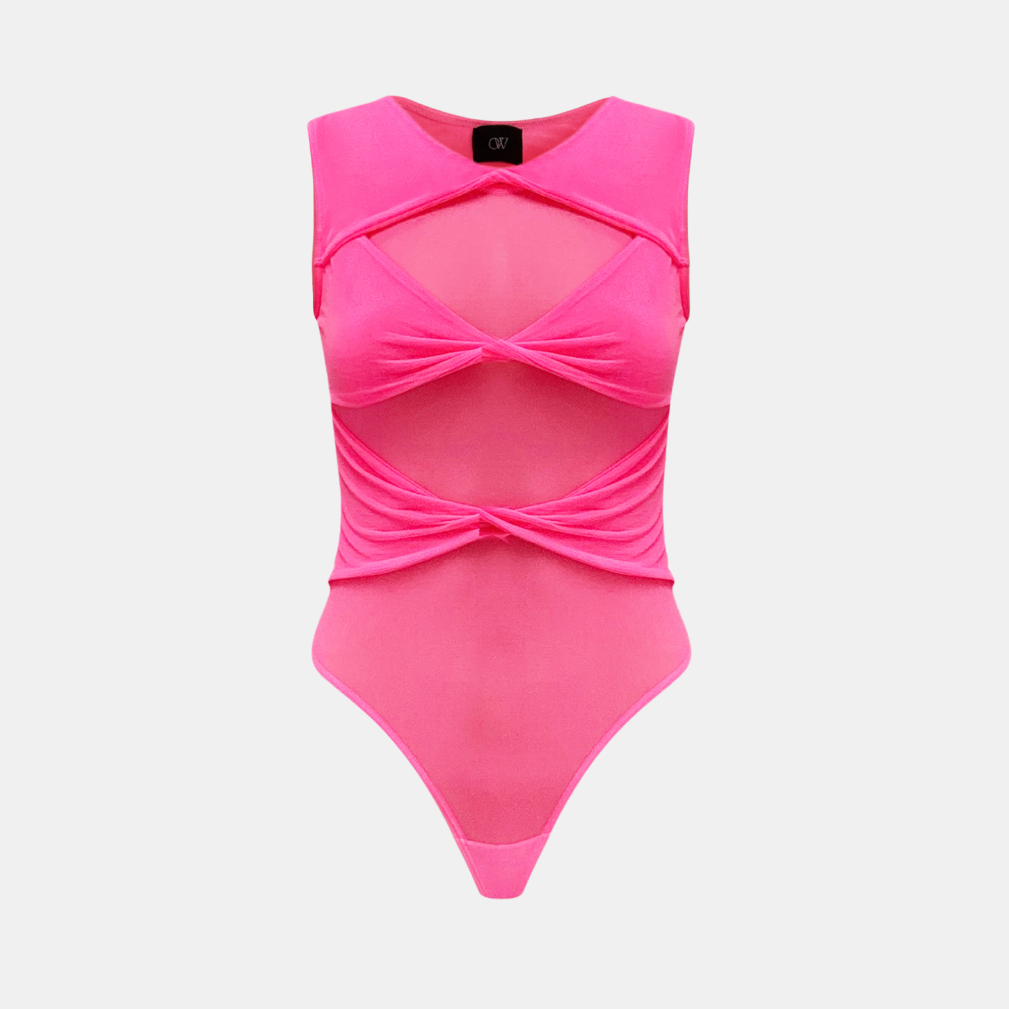 OW Collection CLARA Sheer Bodysuit Bodysuit 021 - Pink Dreams