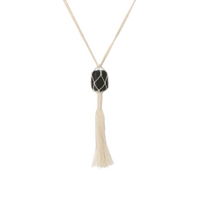 Claudette Necklace | Cream | Black