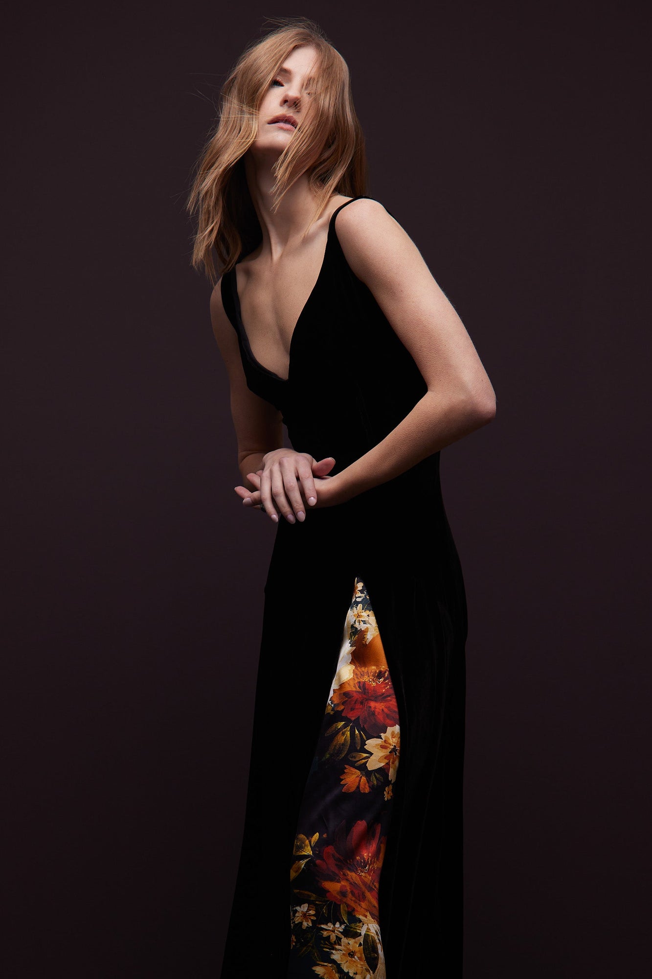 Estrada Dress | Black / Amber Glow