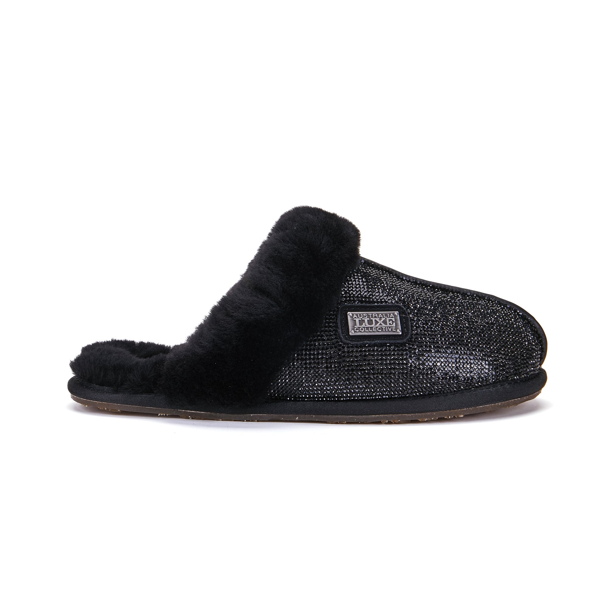 CLOSED MULE GLITTER BLACK - Australia Luxe Collective