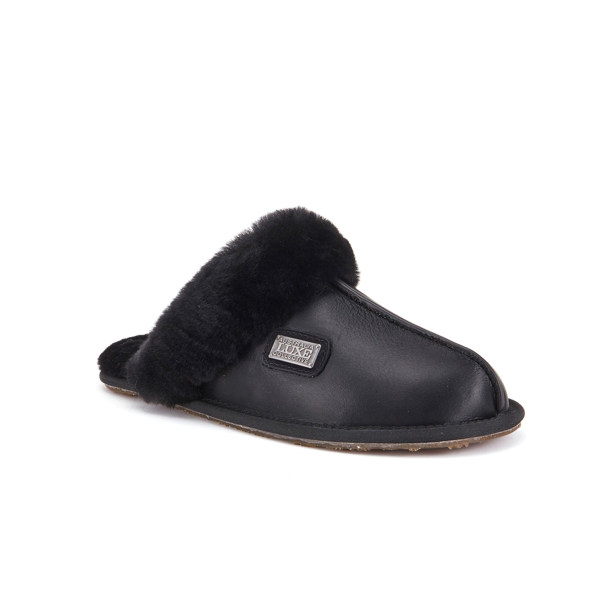 CLOSED MULE SATIN BLACK - Australia Luxe Collective