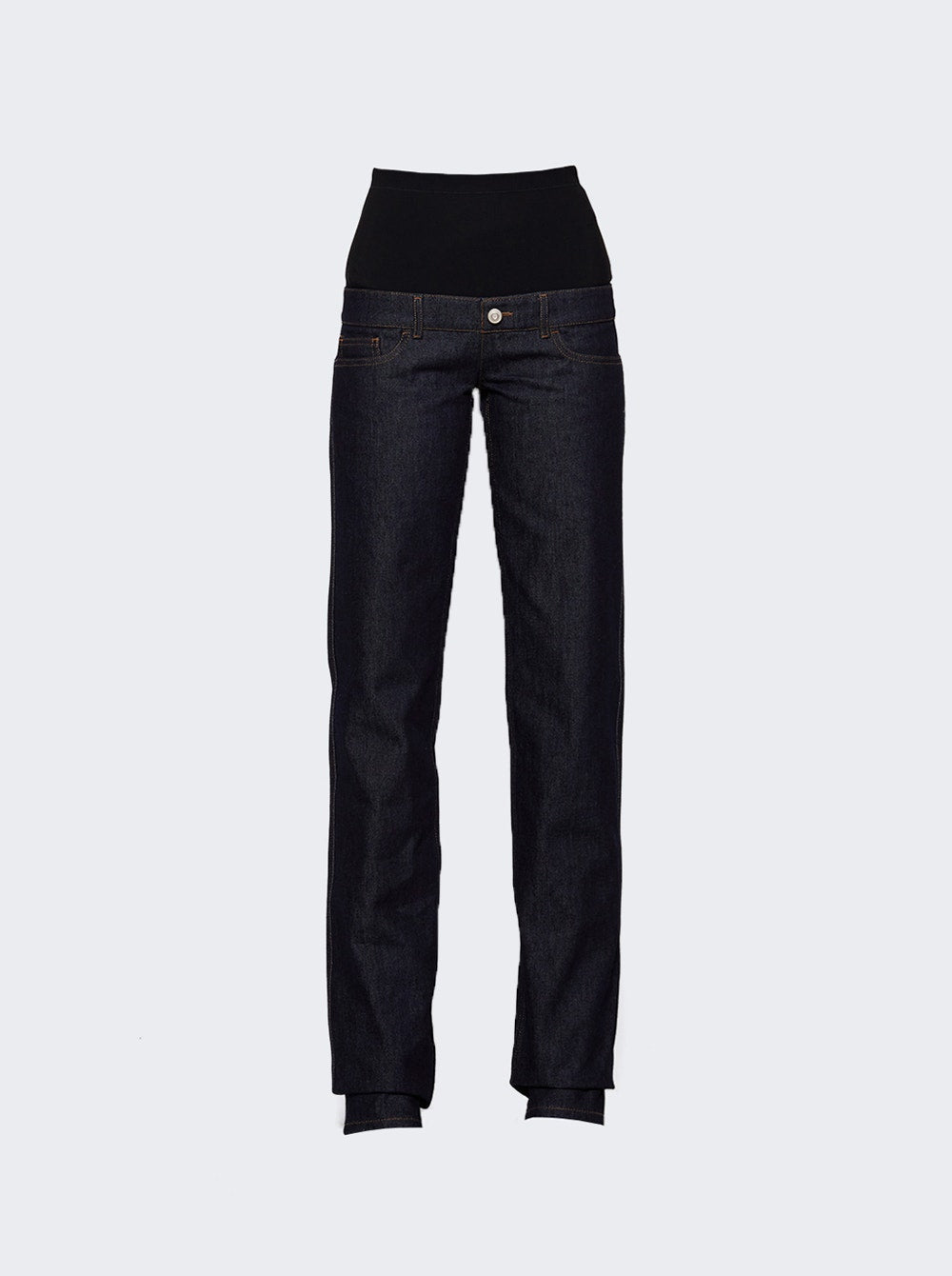 Women | Coperni | Jersey Hybrid Denim Trousers Raw | Blue