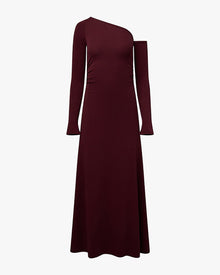 Long Sleeve Off Shoulder Dress | Eggplant