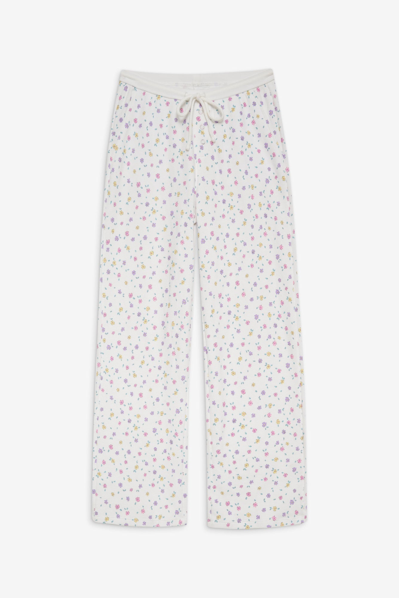 Cabin Thermal Pajama Pants in White Floral Picnic Blanket