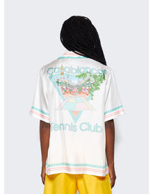 Casablanca | Men | Cuban Collar Short Sleeve Shirt | Tennis Club