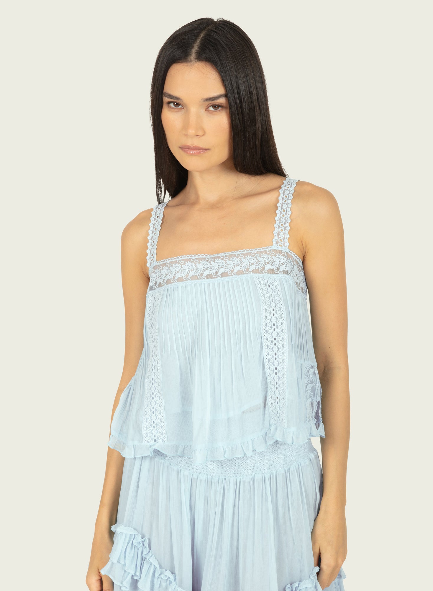 Calantha Top | Cloud Blue