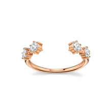 Women | White Diamond Celestial Light Band | 14k Rose Gold