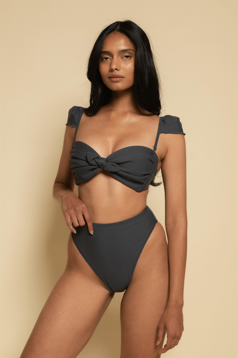 Cabana Bikini Top | Charcoal