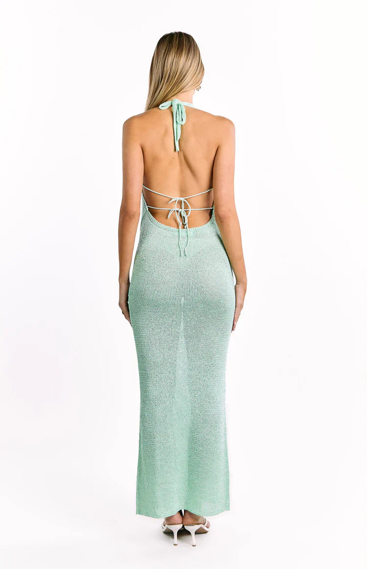 Charlette Cowl Neck Maxi Dress | Green