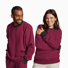 Chilluxe Brushed Fleece Crew | Burgundy