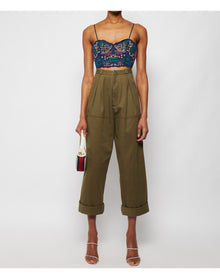 Chloé | Women | Embroidered Cropped Top | Multicolor