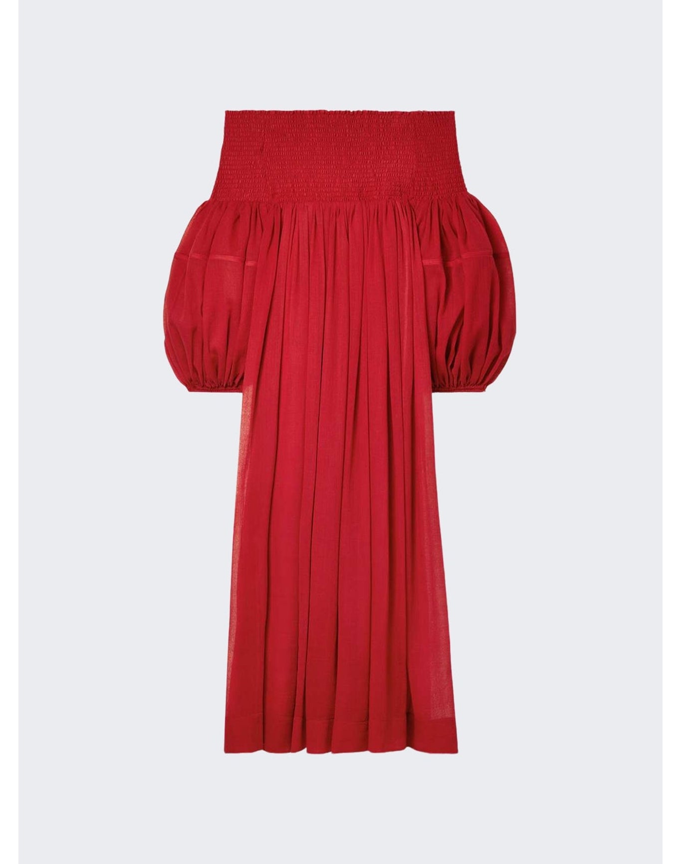 Chloé | Women | Off-shoulder Wool Dress | Red Crush