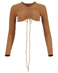 Christopher Esber | Women | Long-sleeve Sun Swim Tee | Suede Brown