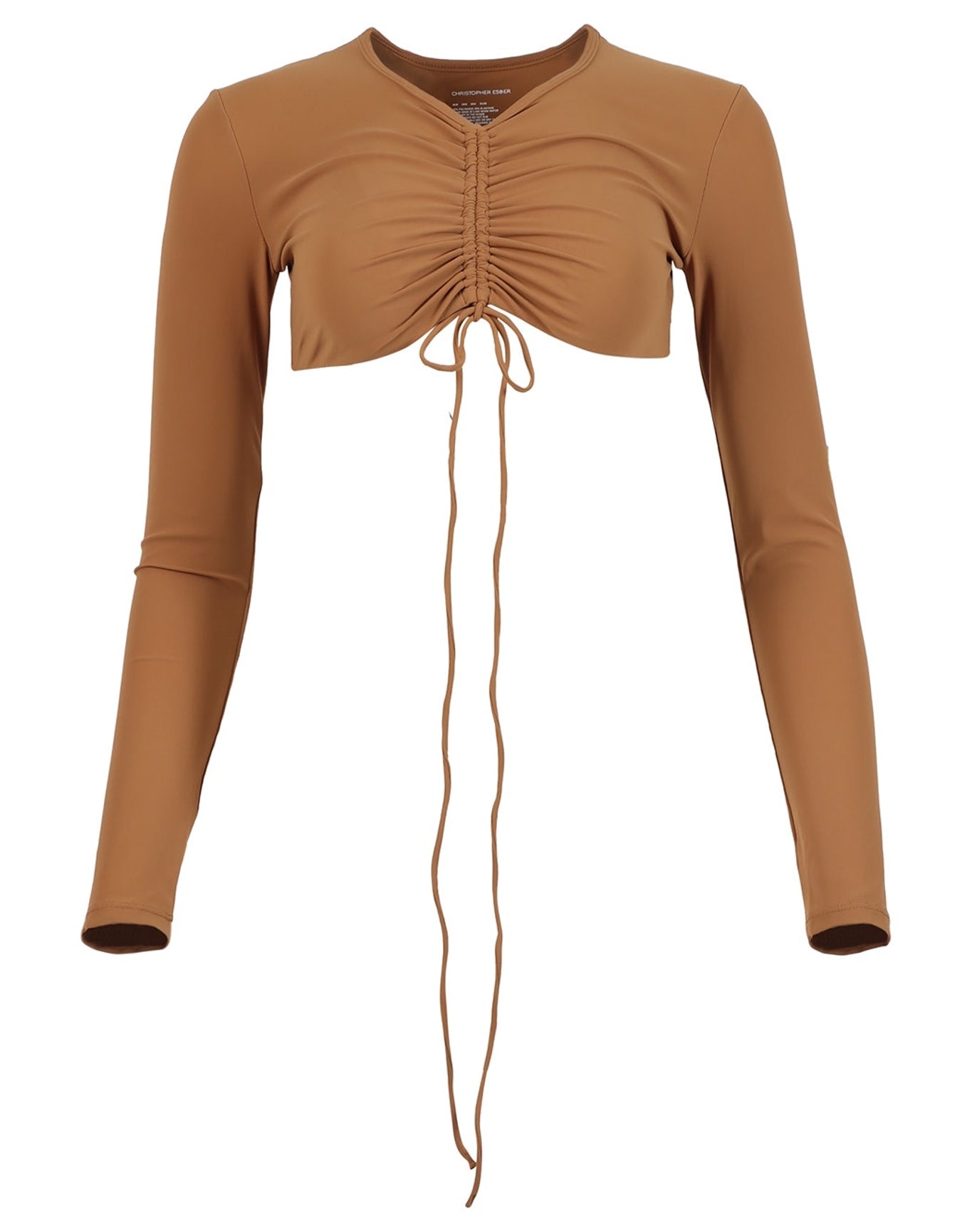 Christopher Esber | Women | Long-sleeve Sun Swim Tee | Suede Brown