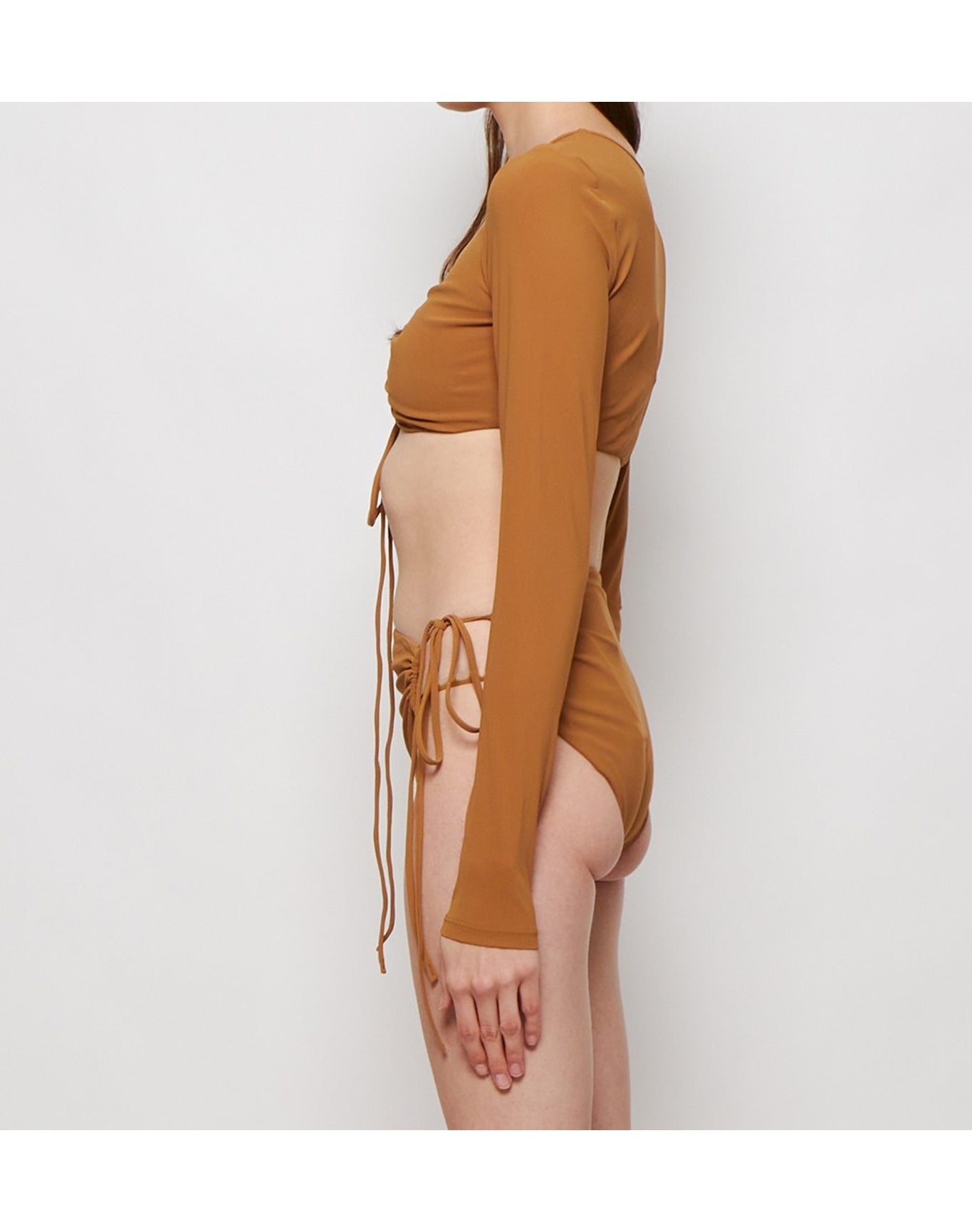 Christopher Esber | Women | Long-sleeve Sun Swim Tee | Suede Brown