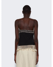 Christopher Esber | Women | Tailored Crystal Crochet Top | Black