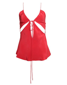 Christopher Esber | Women | Truquetra Front Tie Cami | Chilli