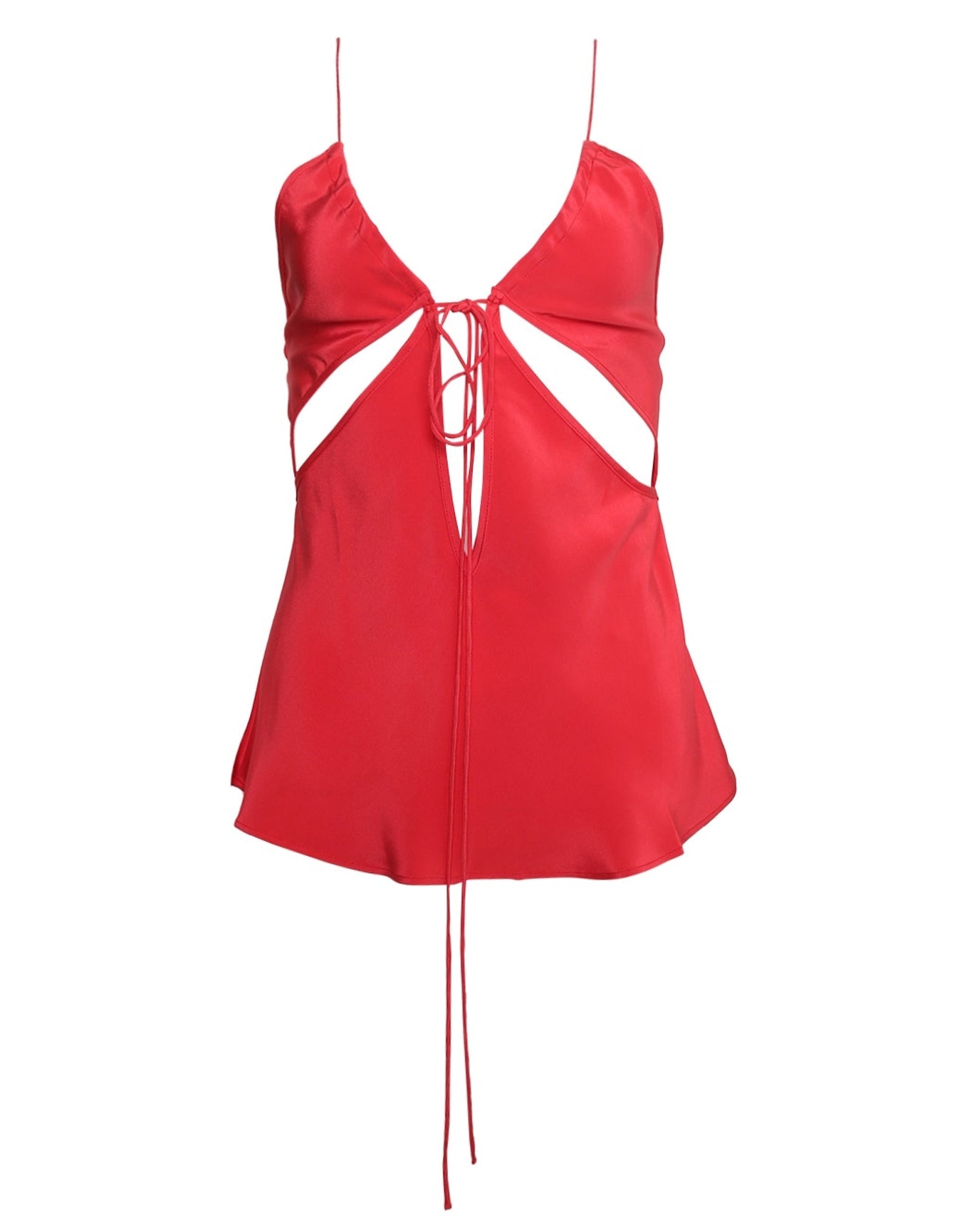 Christopher Esber | Women | Truquetra Front Tie Cami | Chilli