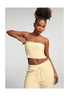 Chunky Knit Crop Top | Lemon Meringue