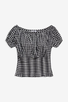 Cider Blouse in Black Gingham