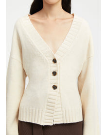 Cirrus | Merino Wool Cardigan | Ivory