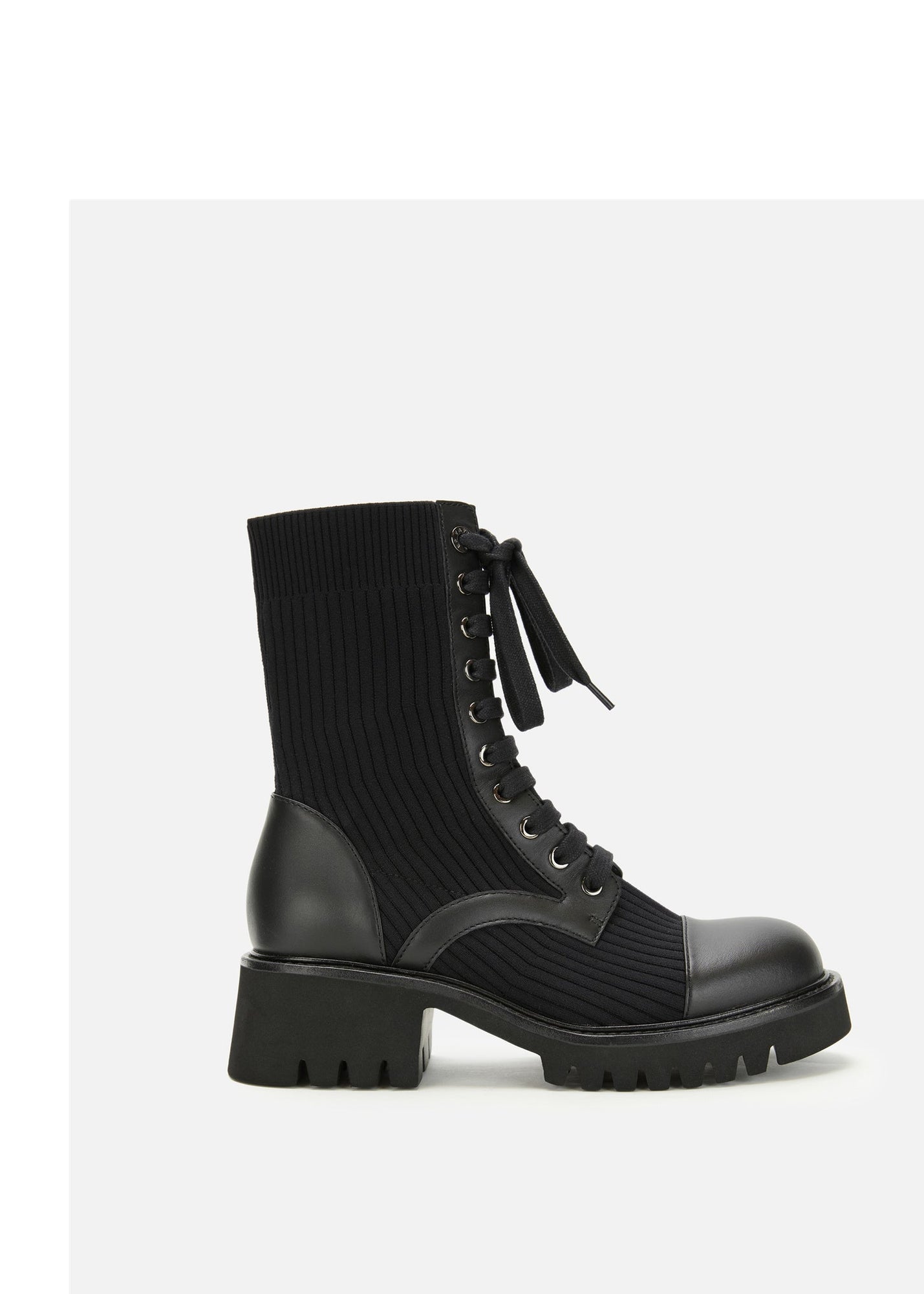 Classic Knitted Martin Boots | Black