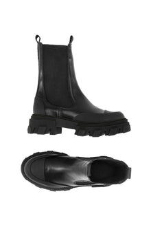 Cleated Mid Chelsea Boots in | Black