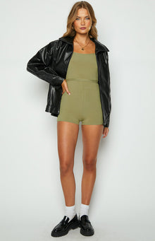 Conna Playsuit | Khaki