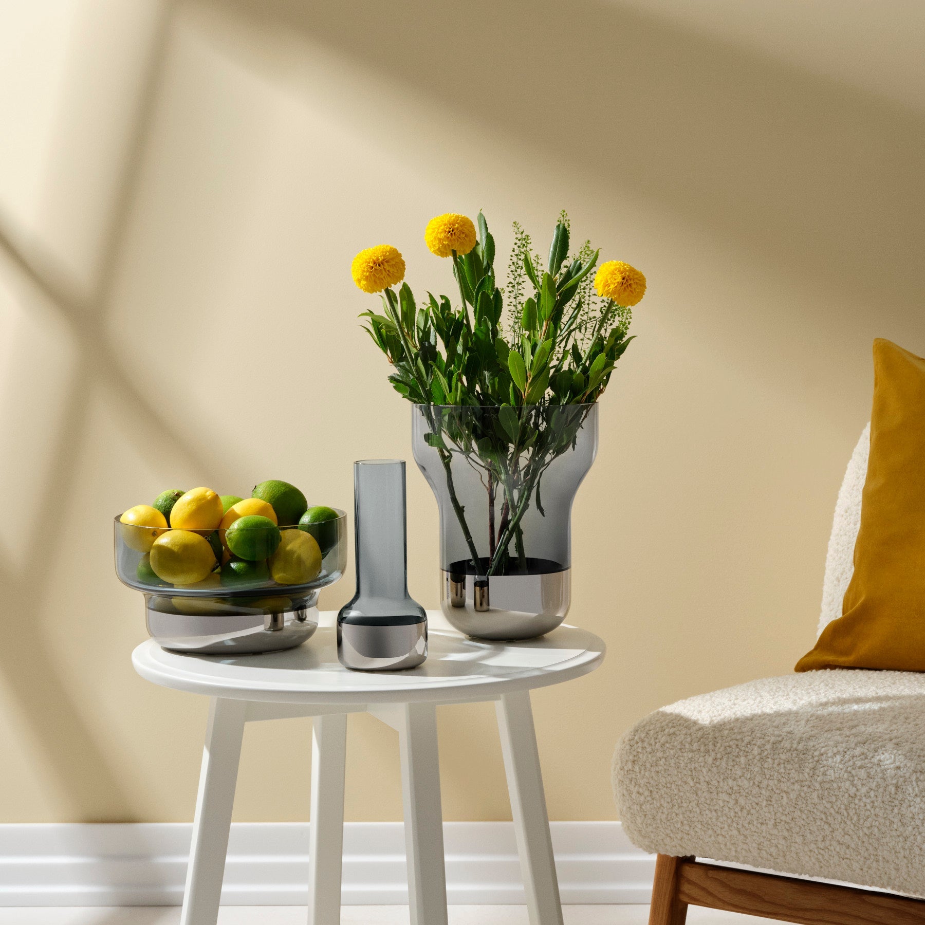 Contour Budvase | Steel Blue Crystal
