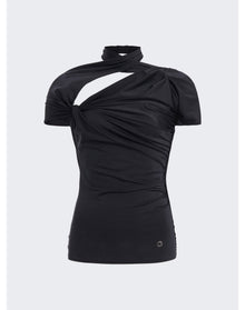 Coperni | Women | Asymmetric Draped Jersey Top | Black
