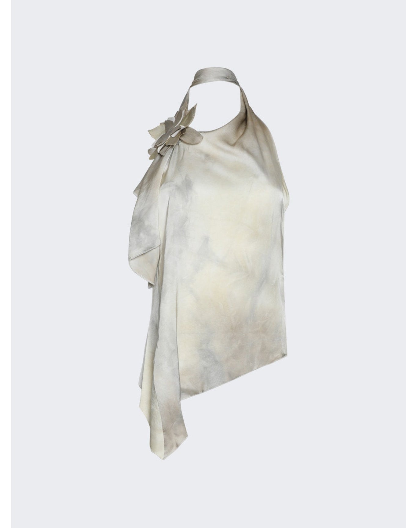 Coperni | Women | Flower-detail Asymmetric Top | Bone Ivory