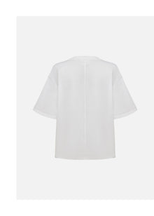 Cotton Embroidered T-Shirt | White