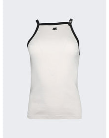 Courrèges | Women | Buckle Contrast Tank Top | Lime Stone