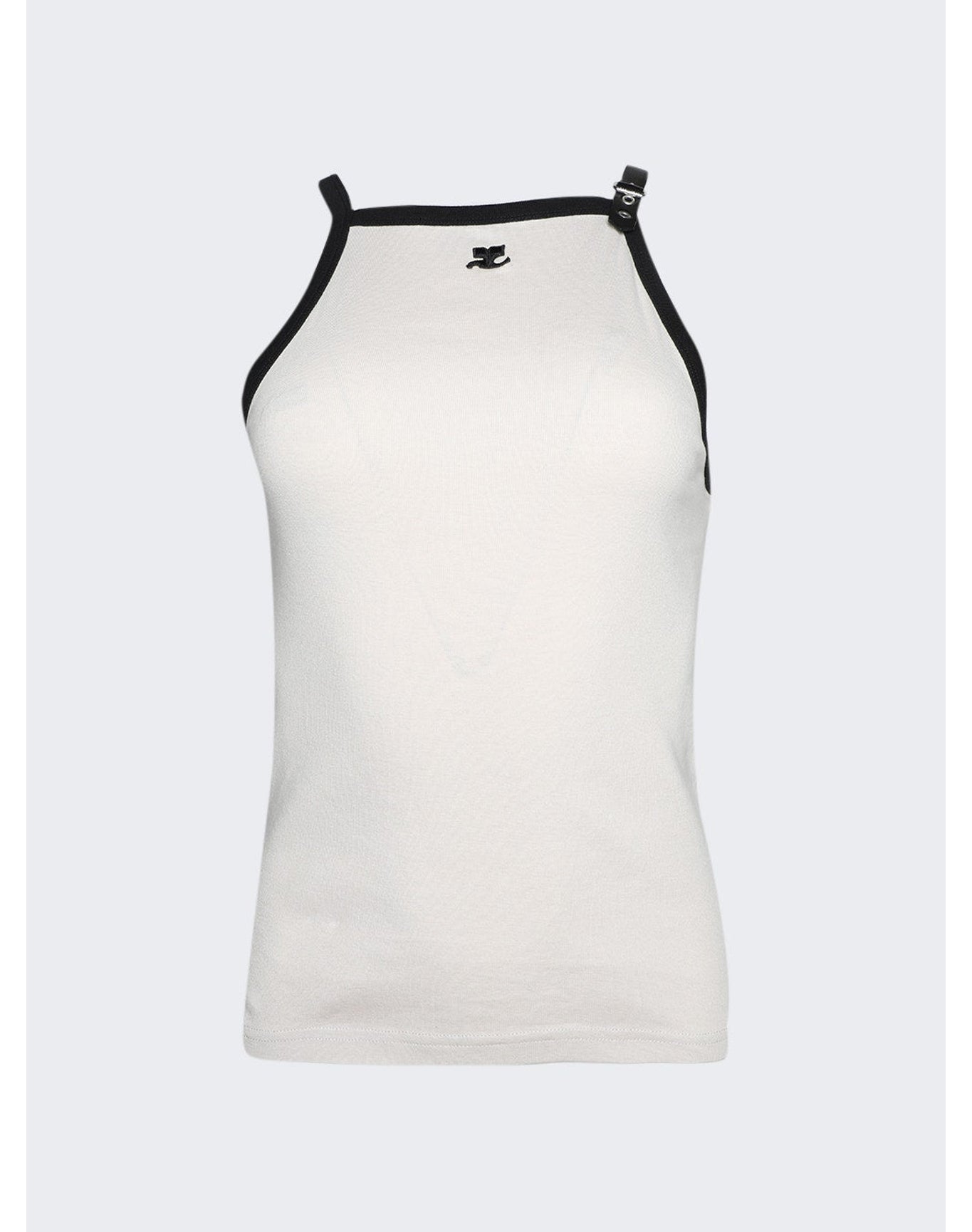 Courrèges | Women | Buckle Contrast Tank Top | Lime Stone