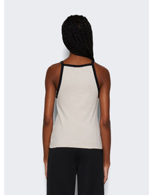 Courrèges | Women | Buckle Contrast Tank Top | Lime Stone