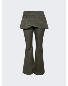 Courrèges | Women | Modular Overskirt Bootcut Pants | Camouflage Green
