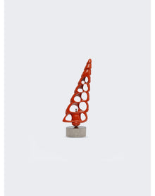 Courrèges | Women | Perforated Shell Earrings | Sunset Orange