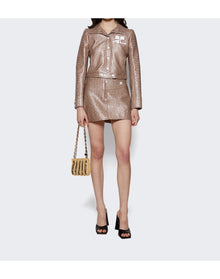 Courrèges | Women | Reedition Checked Mini Skirt | Brown