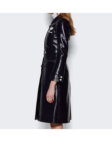 Courrèges | Women | Reedition Vinyl Trench Coat | Navy
