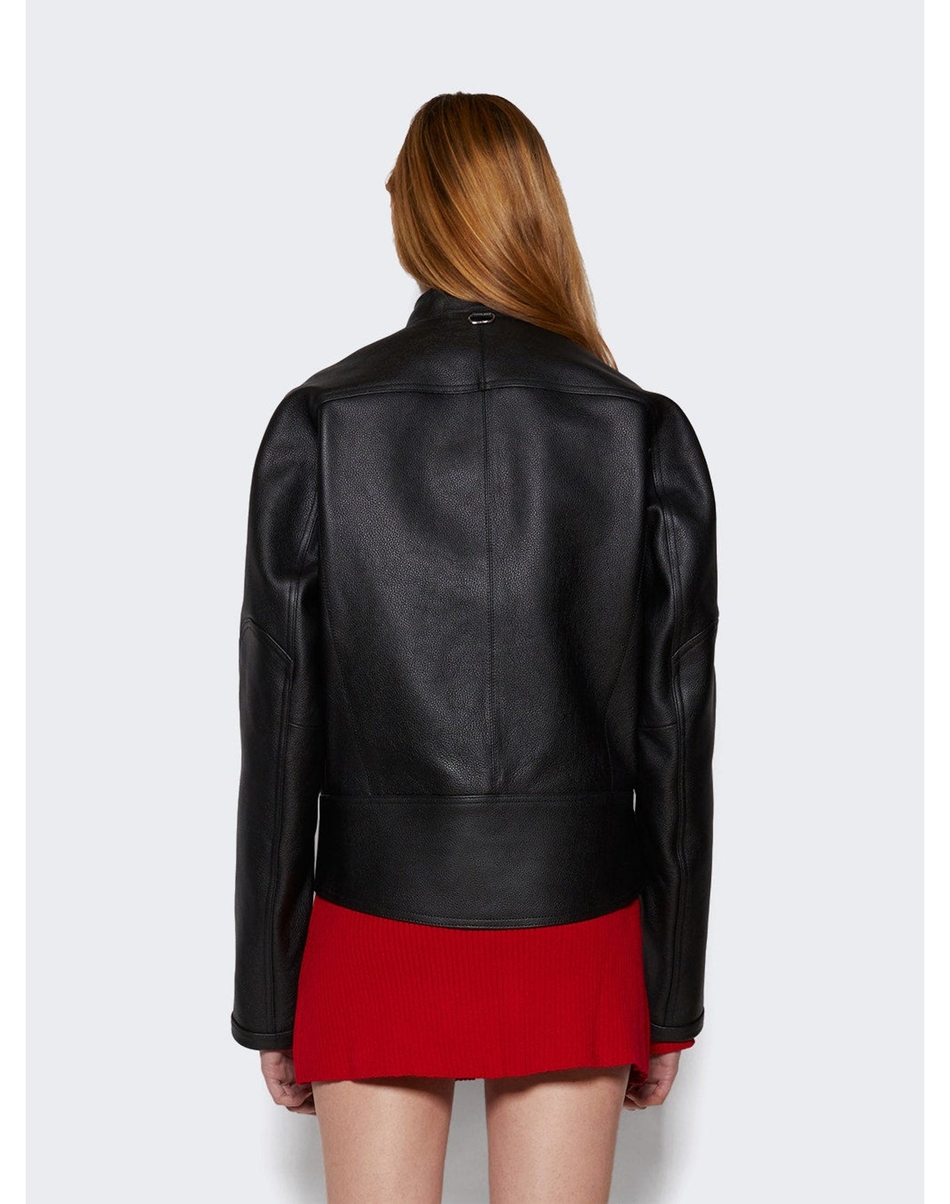 Courrèges | Women | Scuba Leather Bomber Jacket | Black
