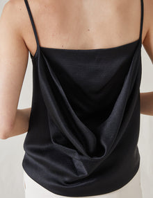 Womens | The Cowl Back Top | Black